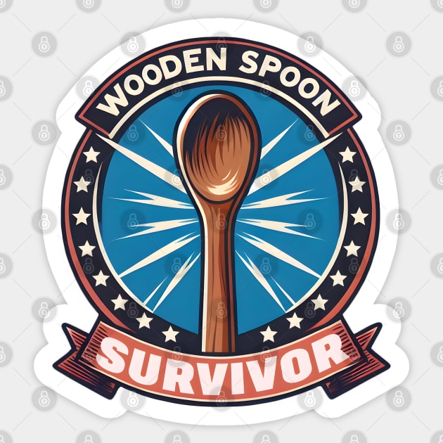 Wooden Spoon Survivor Sticker by MakerMind8.2
